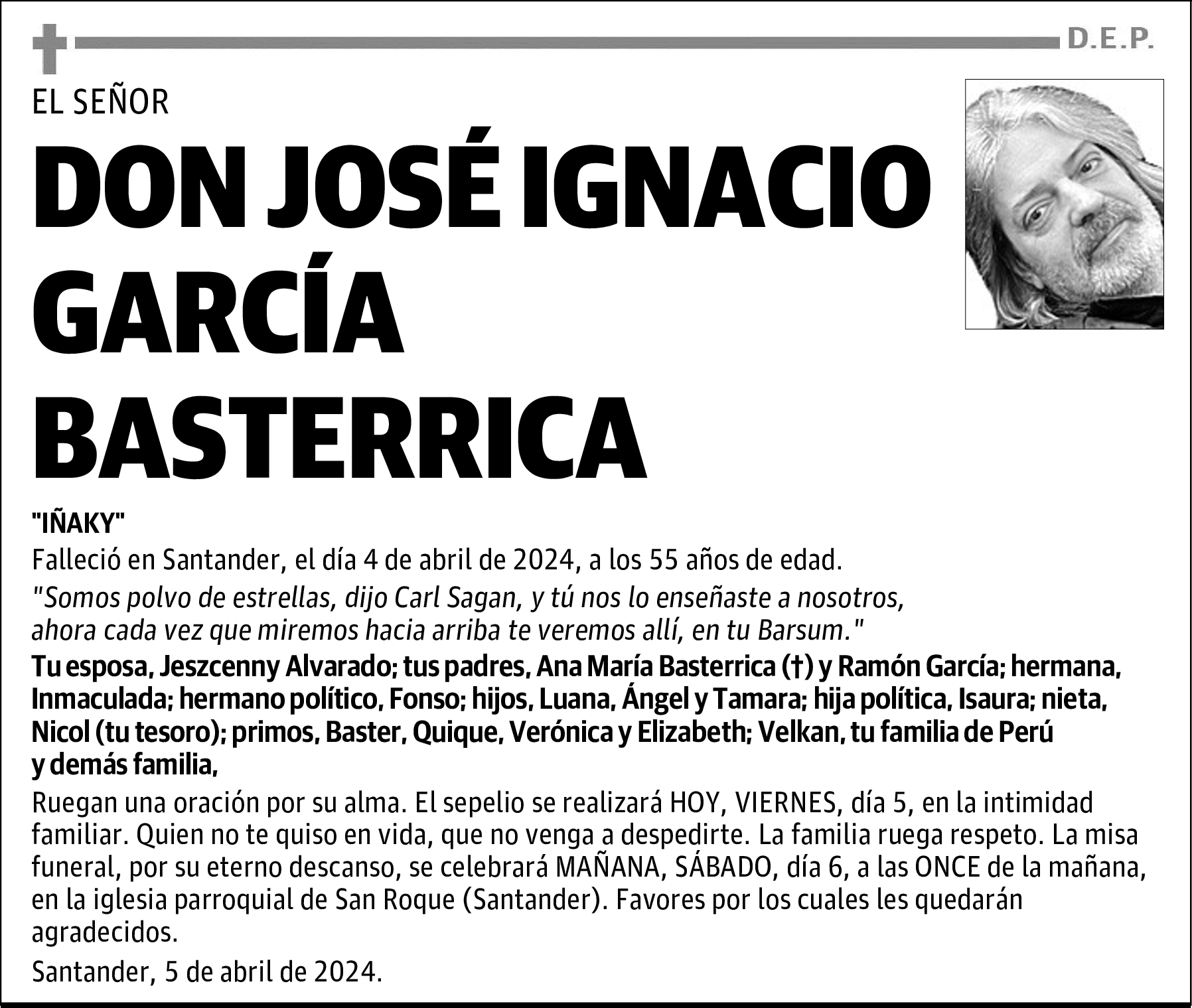 DON JOSÉ IGNACIO GARCÍA BASTERRICA