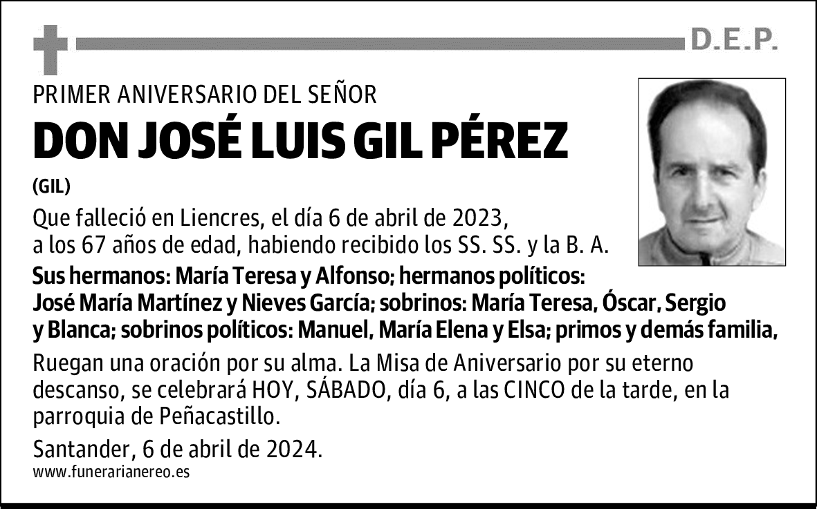 DON JOSÉ LUIS GIL PÉREZ
