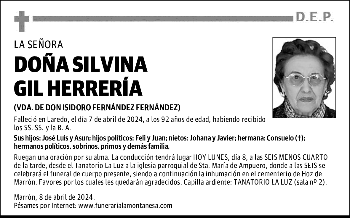 DOÑA SILVINA GIL HERRERÍA