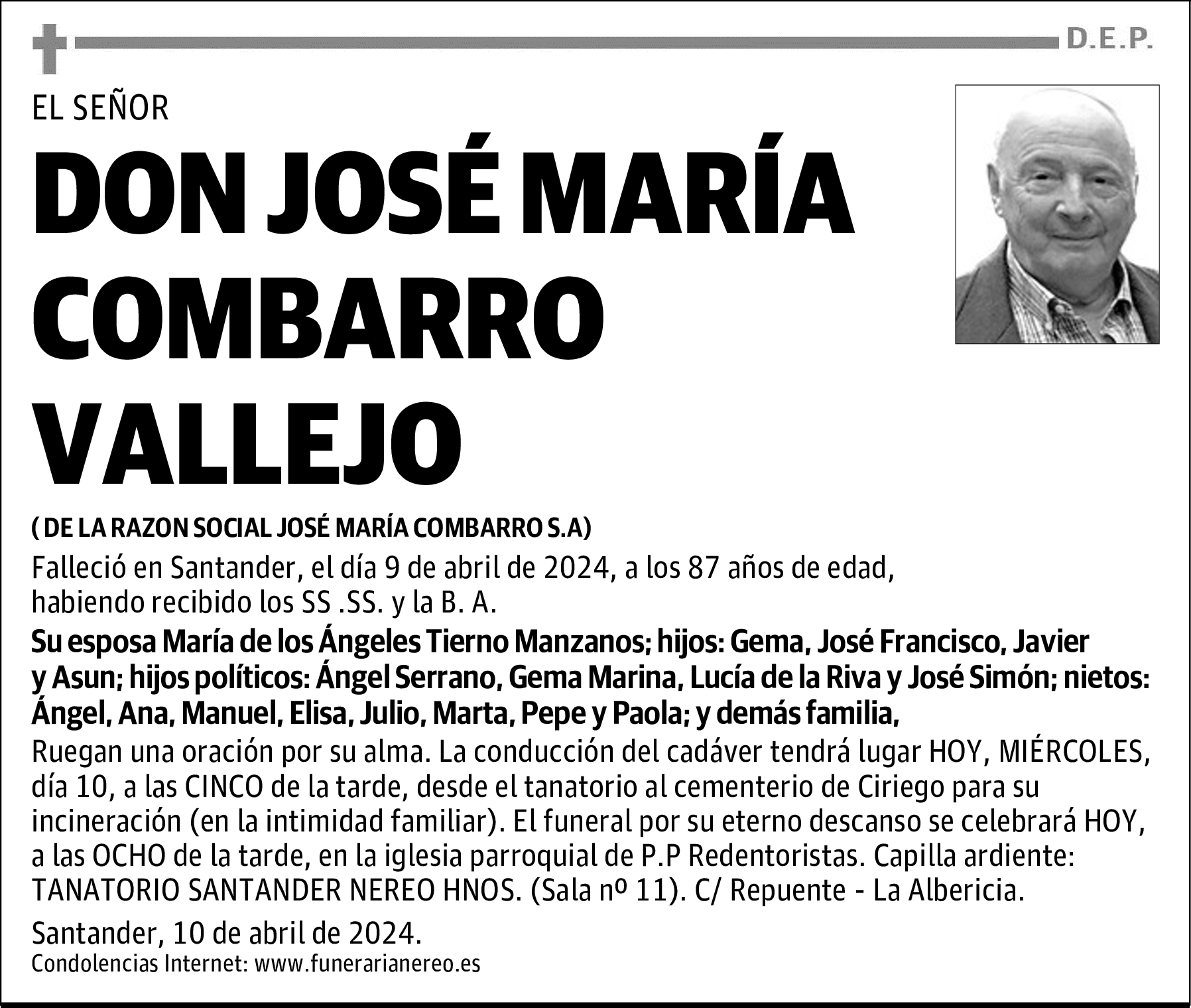 DON JOSE MARIA COMBARRO VALLEJO