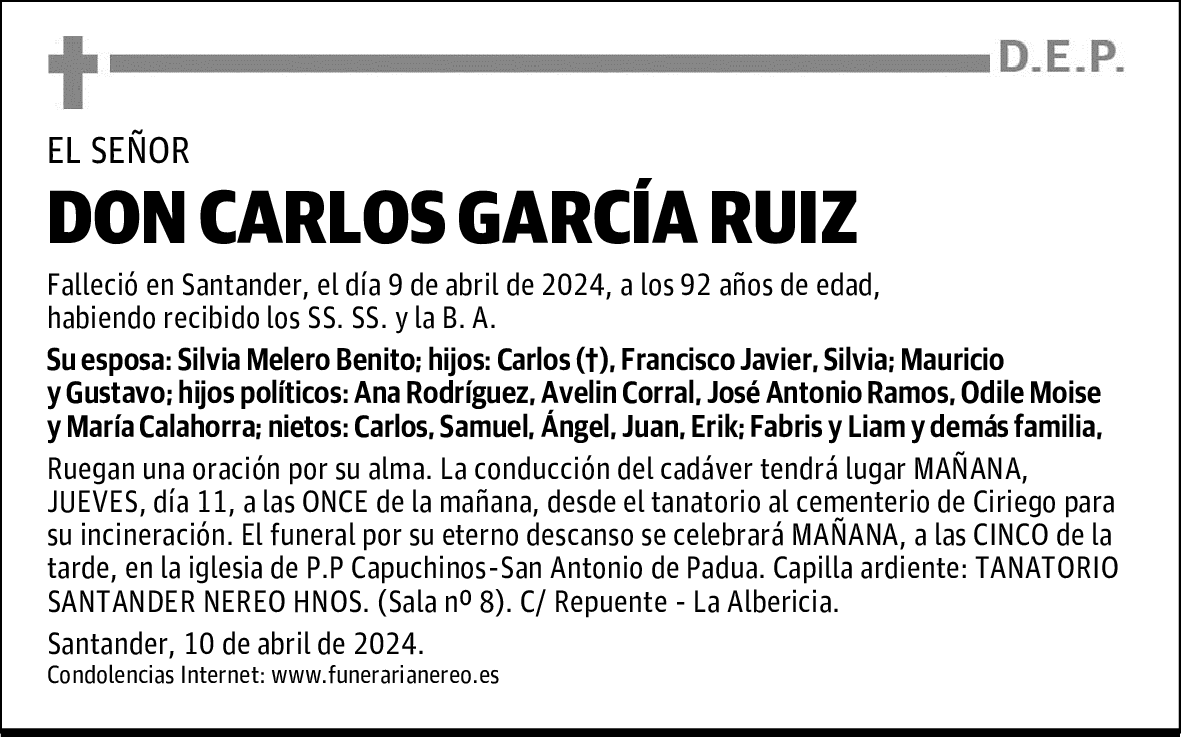 DON CARLOS GARCÍA RUIZ