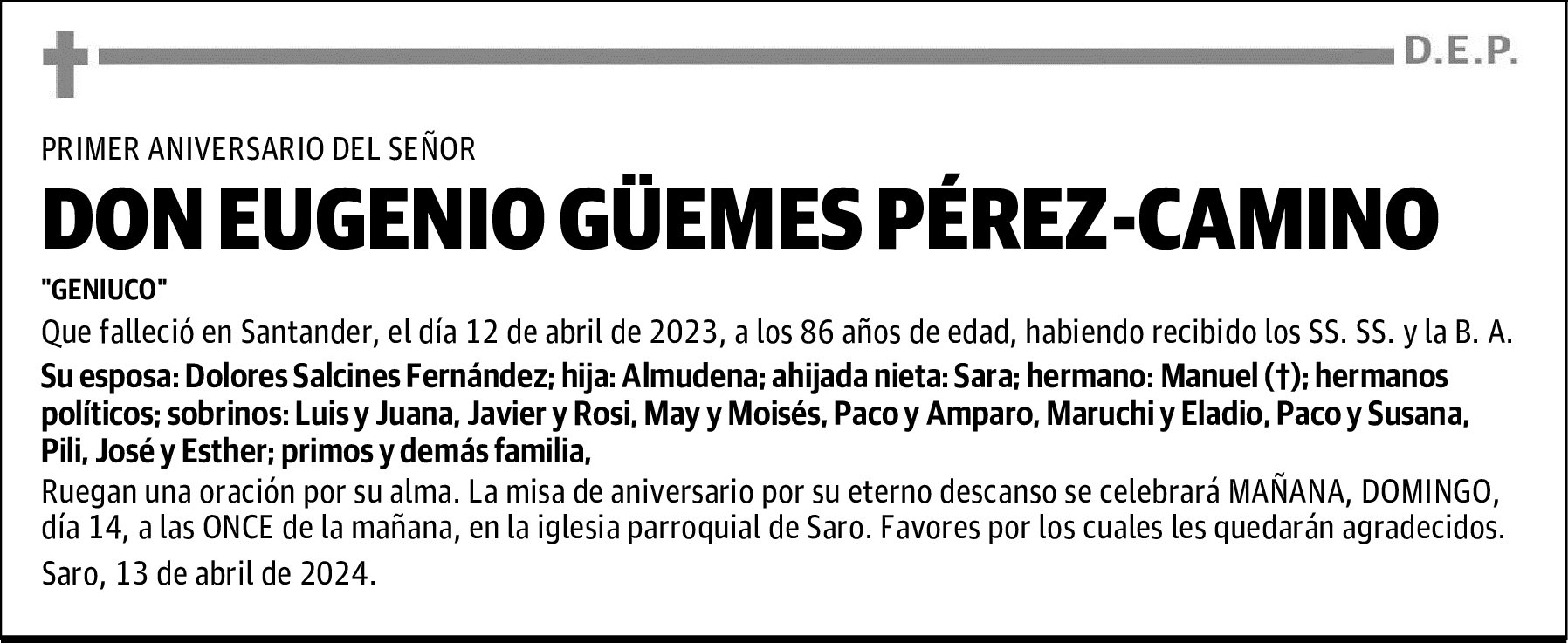 DON EUGENIO GÜEMES PÉREZ-CAMINO
