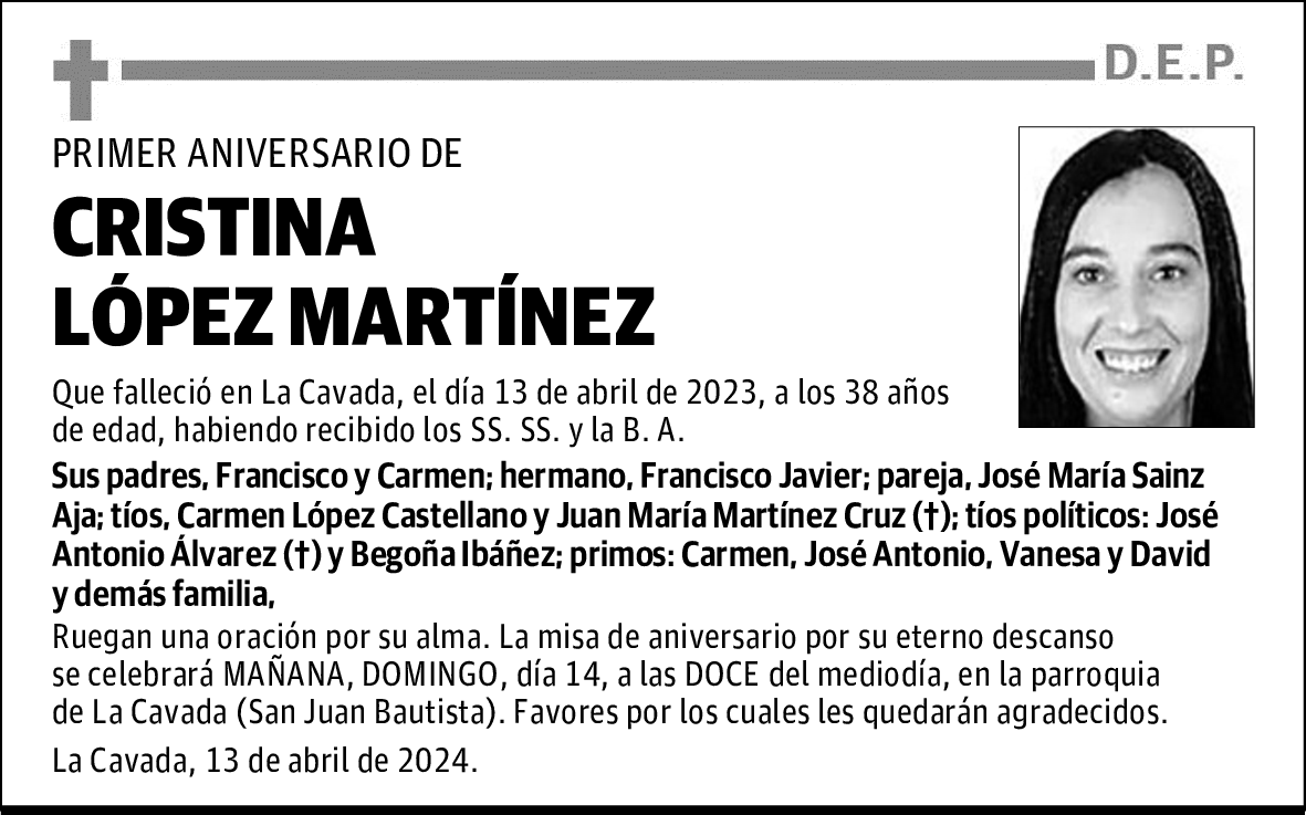 CRISTINA LÓPEZ MARTÍNEZ