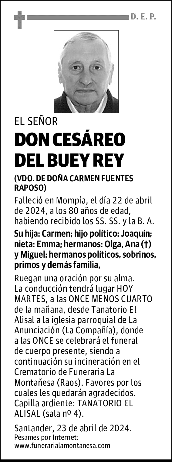 DON CESÁREO DEL BUEY REY
