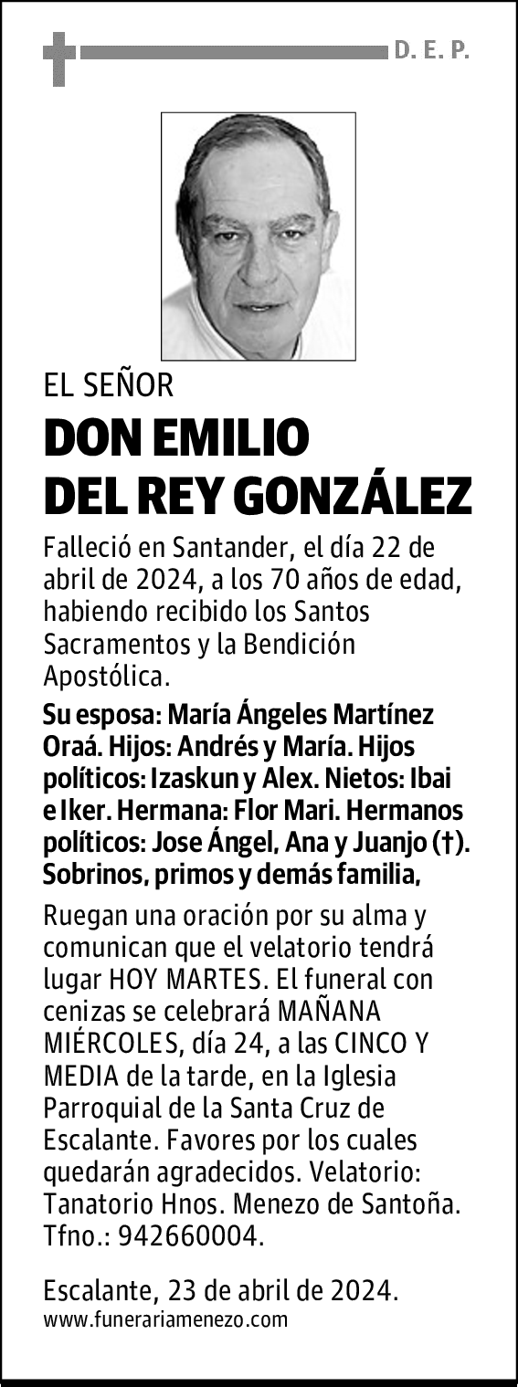 DON EMILIO DEL REY GONZÁLEZ