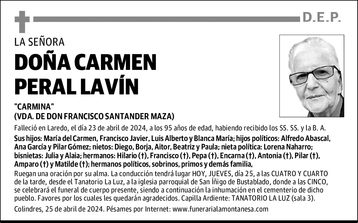 DOÑA CARMEN PERAL LAVÍN