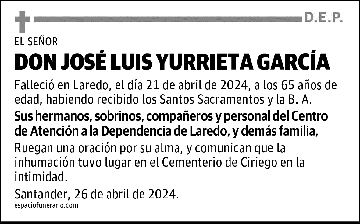 DON JOSÉ LUIS YURRIETA GARCÍA