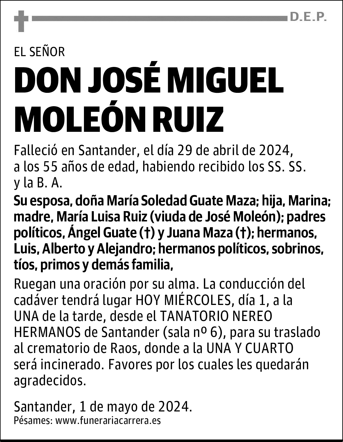 DON JOSÉ MIGUEL MOLEÓN RUIZ