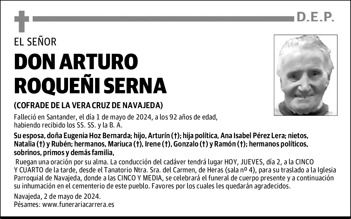 DON ARTURO ROQUEÑI SERNA