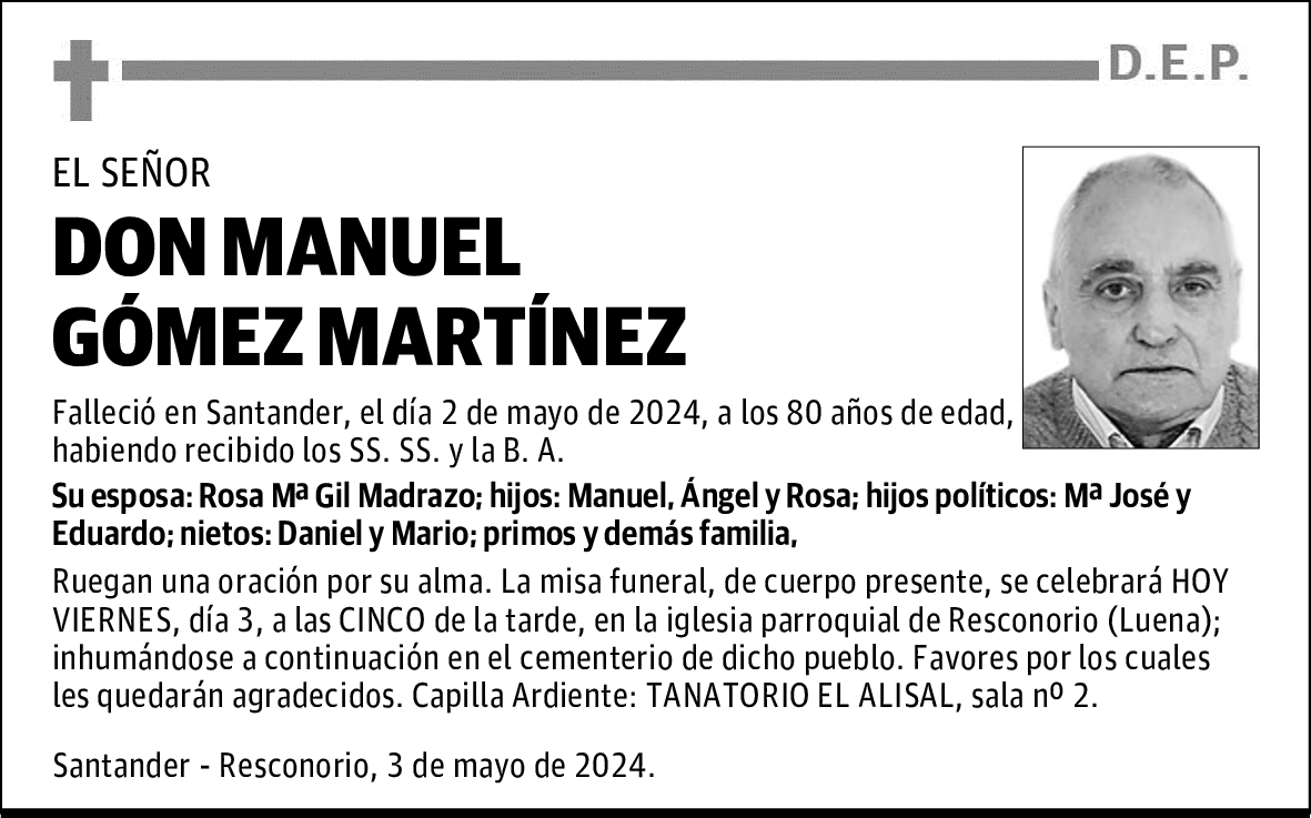 DON MANUEL GÓMEZ MARTÍNEZ