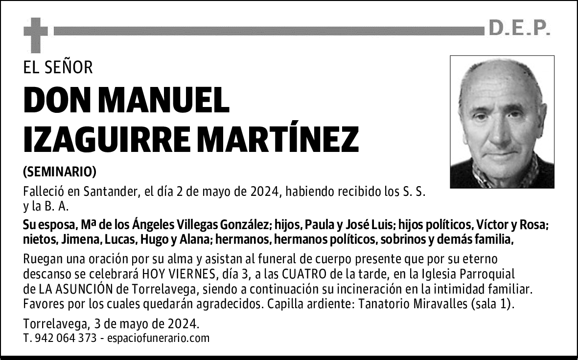 DON MANUEL IZAGUIRRE MARTÍNEZ