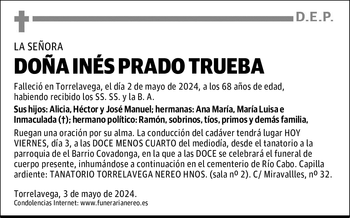 DOÑA INÉS PRADO TRUEBA