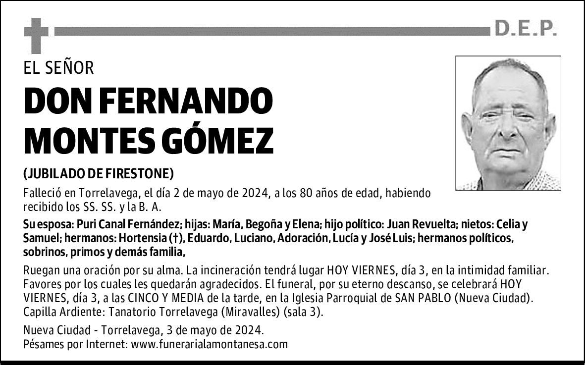 DON FERNANDO MONTES GÓMEZ