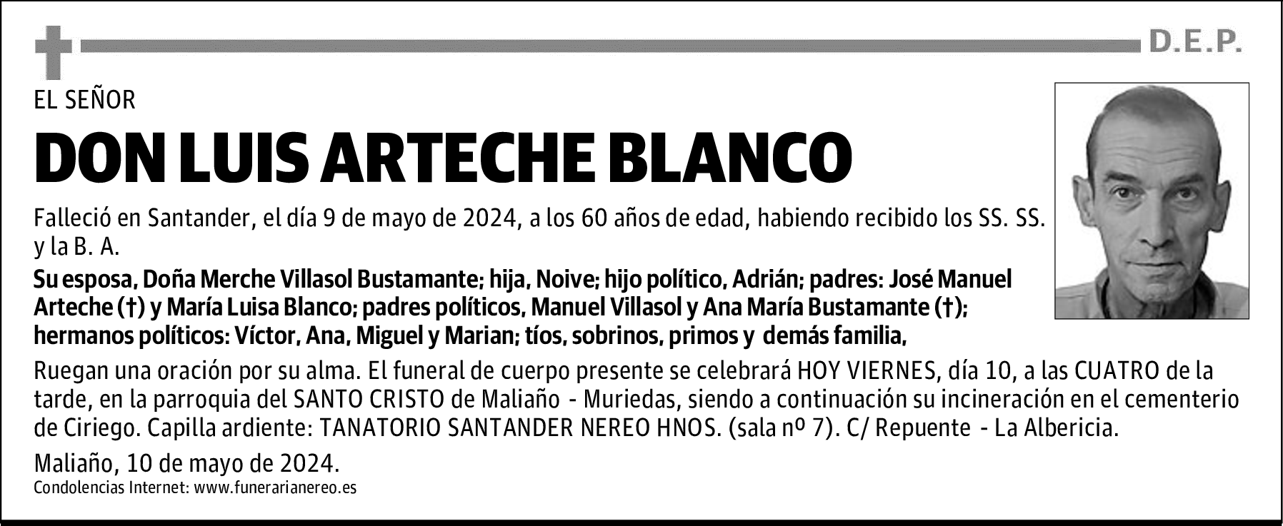 DON LUIS ARTECHE BLANCO