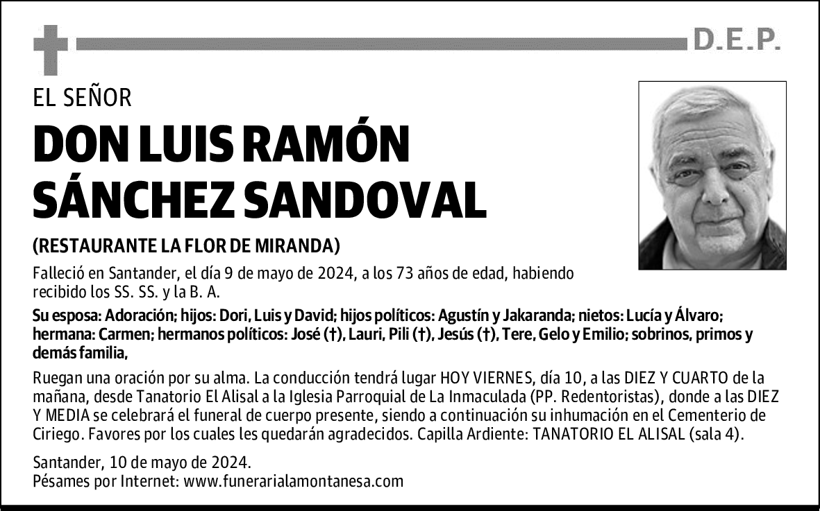 DON LUIS RAMÓN SÁNCHEZ SANDOVAL