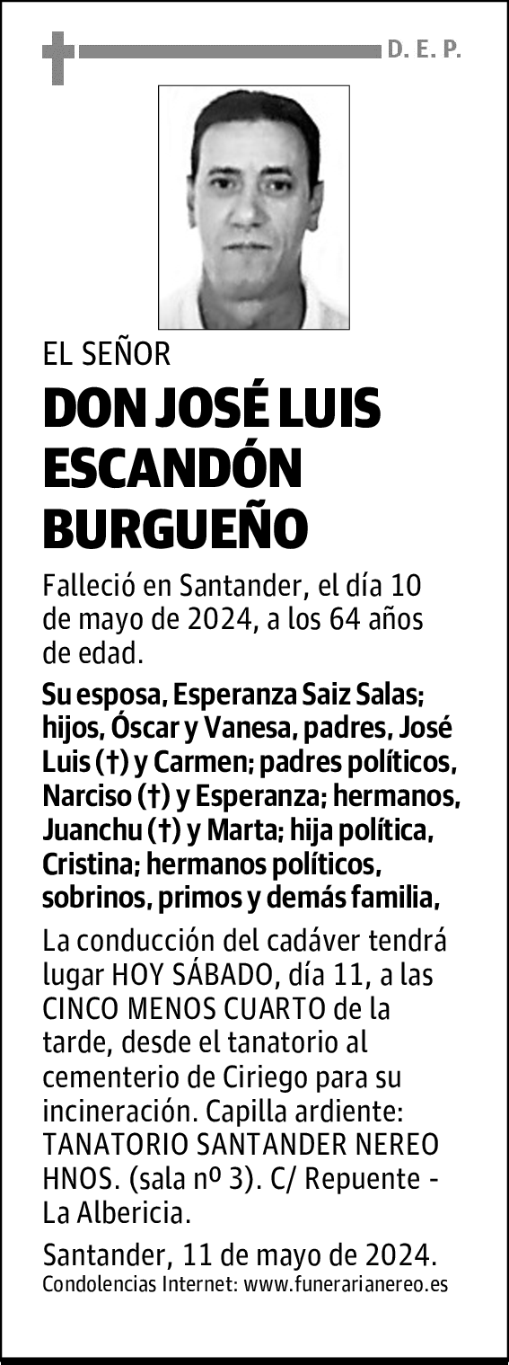 DON JOSÉ LUIS ESCANDÓN BURGUEÑO