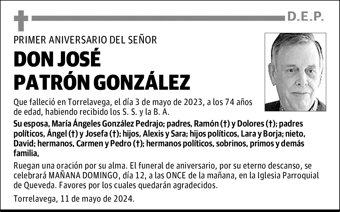 DON JOSÉ PATRÓN GONZÁLEZ