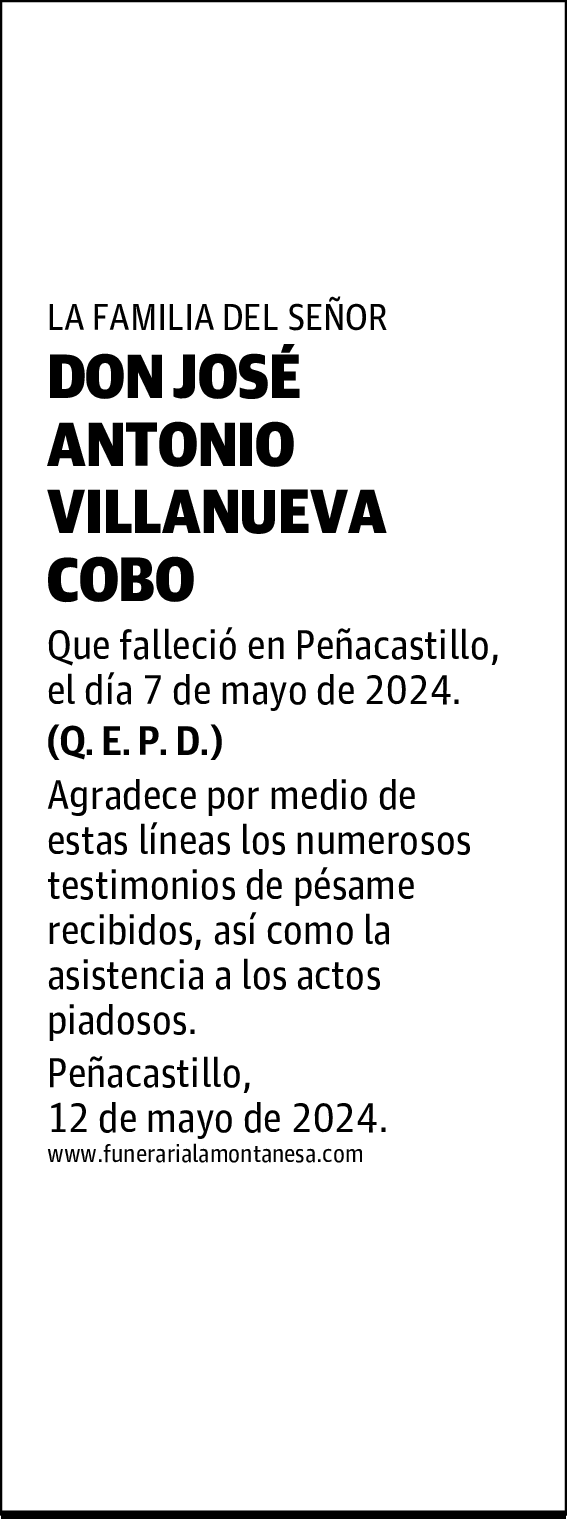 DON JOSÉ ANTONIO VILLANUEVA COBO