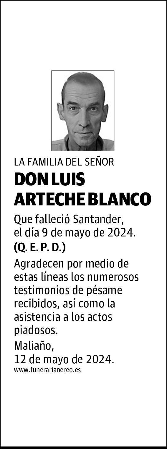 DON LUIS ARTECHE BLANCO