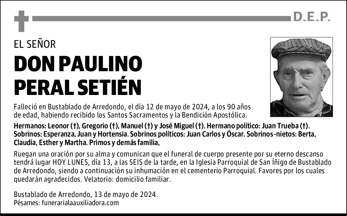 DON PAULINO PERAL SETIÉN