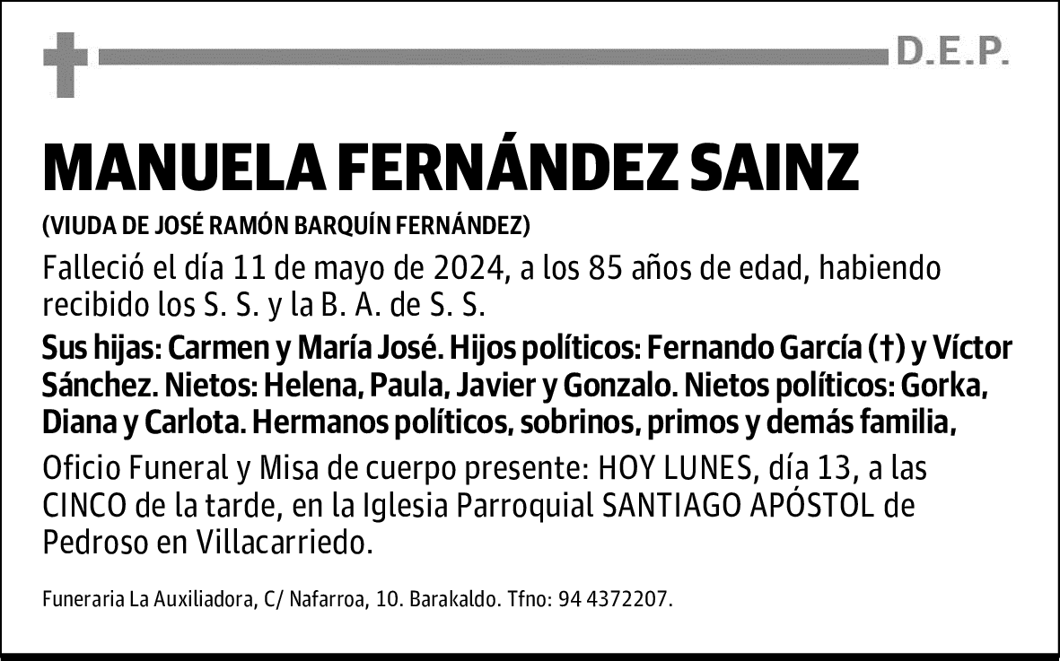 MANUELA FERNÁNDEZ SAINZ
