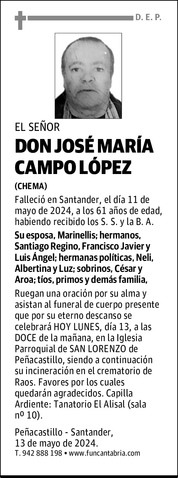 DON JOSÉ MARÍA CAMPO LÓPEZ