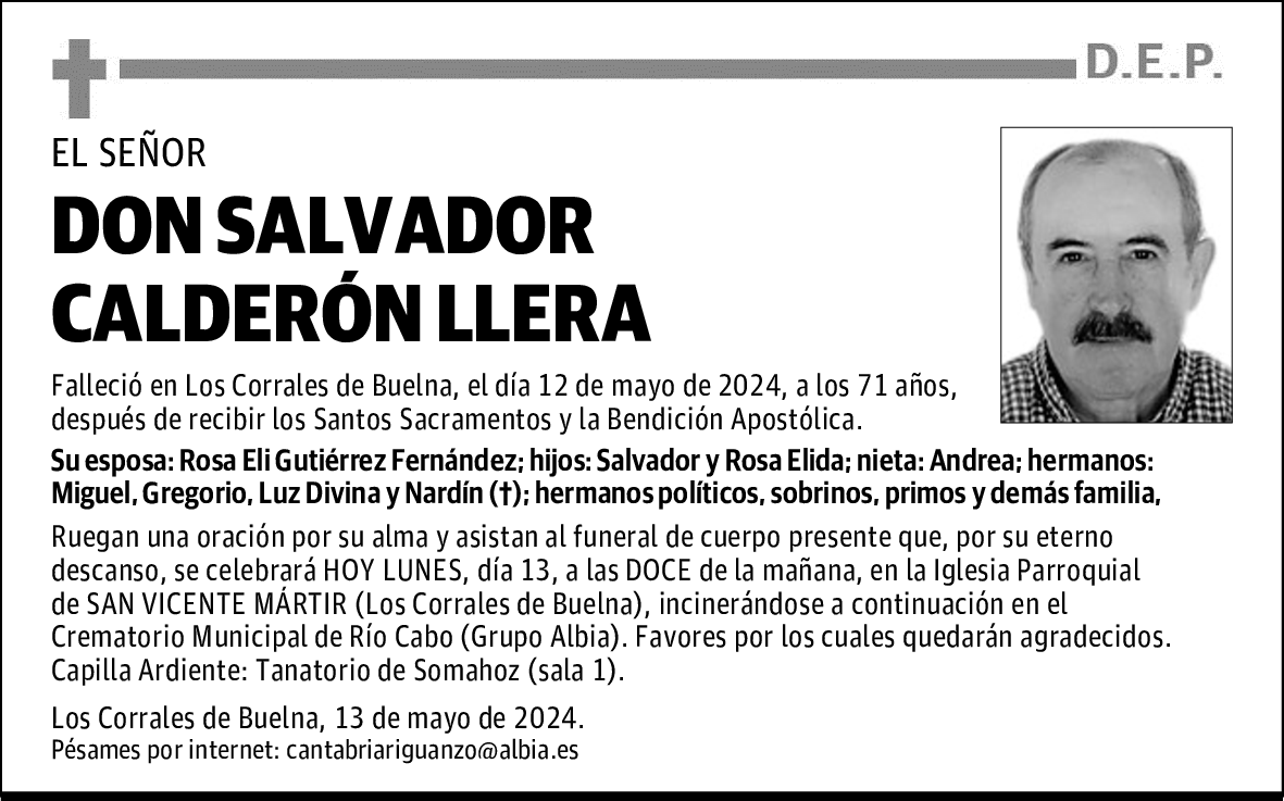 DON SALVADOR CALDERÓN LLERA