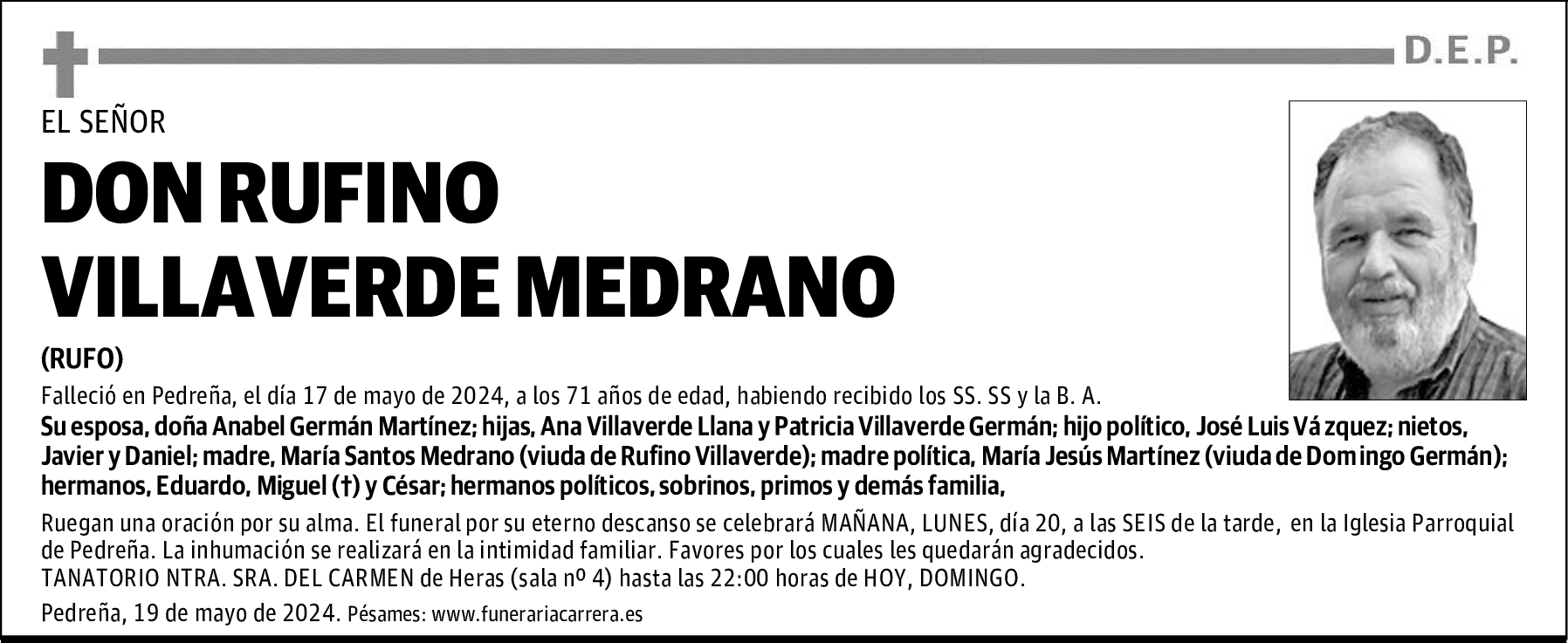 DON RUFINO VILLAVERDE MEDRANO