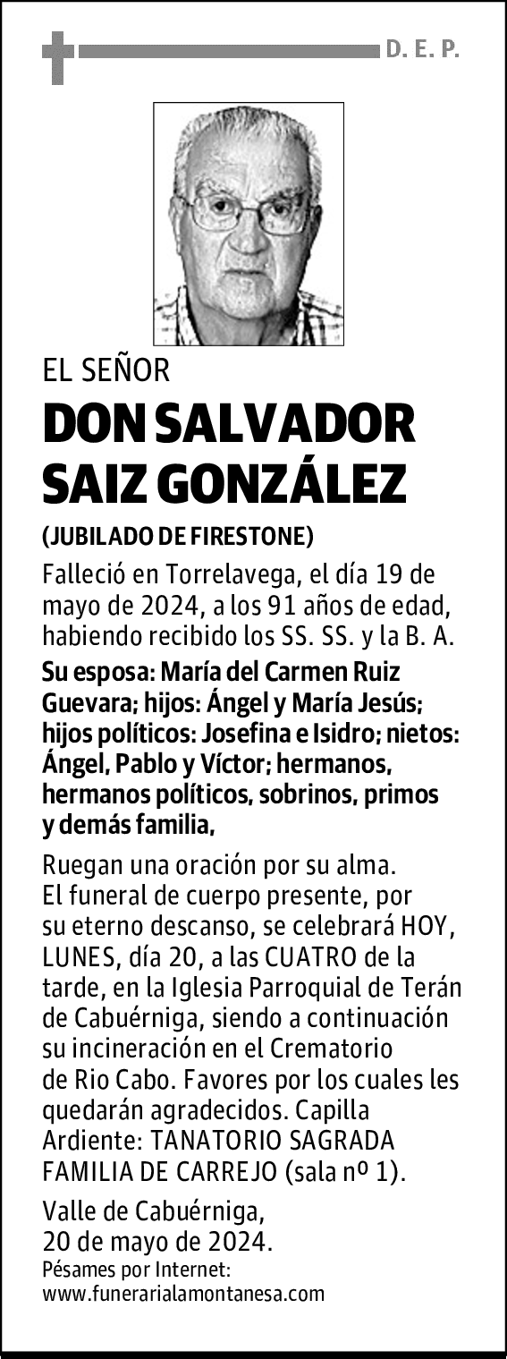DON SALVADOR SAIZ GONZÁLEZ