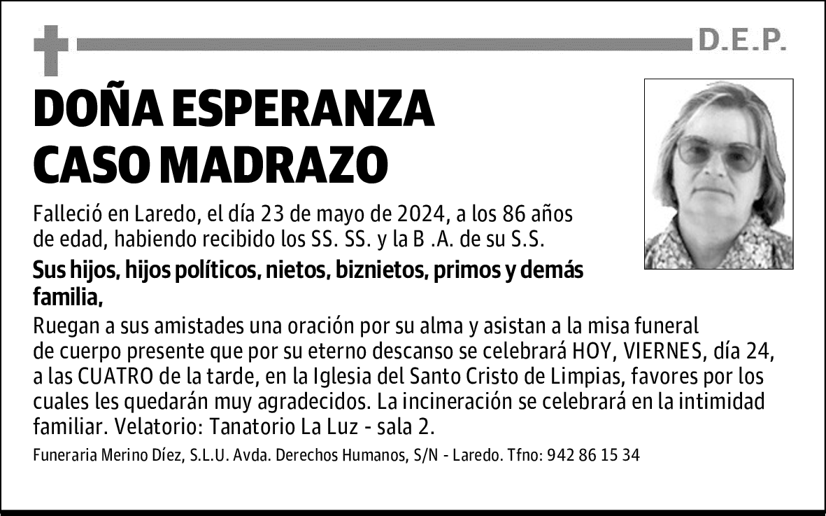DOÑA ESPERANZA CASO MADRAZO