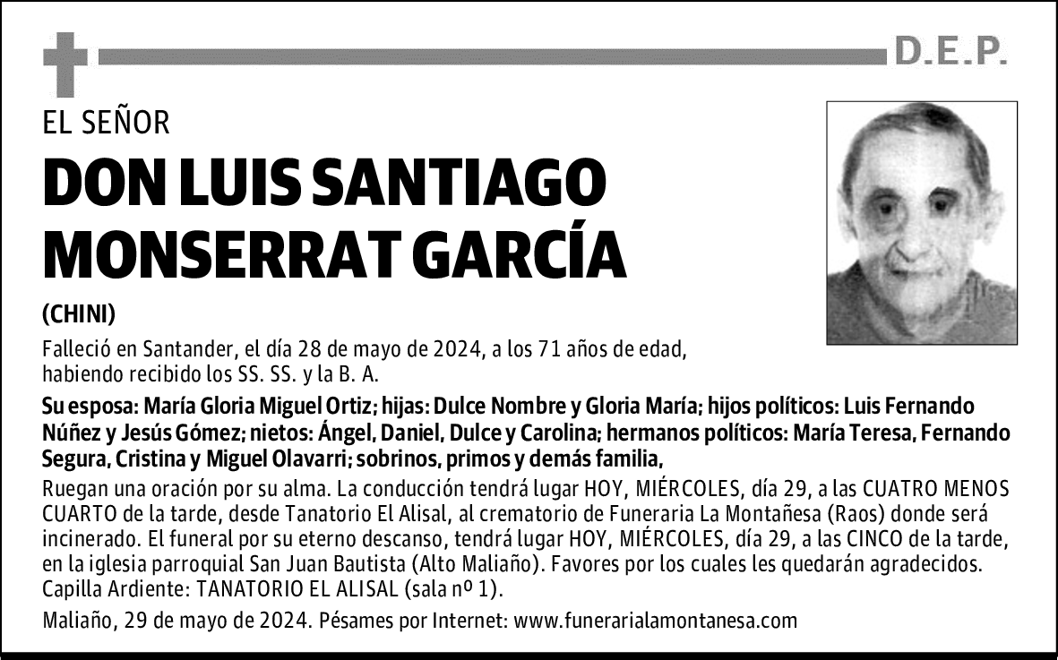 DON LUIS SANTIAGO MONSERRAT GARCÍA