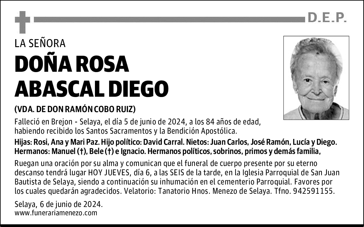 DOÑA ROSA ABASCAL DIEGO