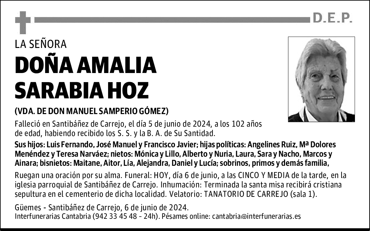 DOÑA AMALIA SARABIA HOZ