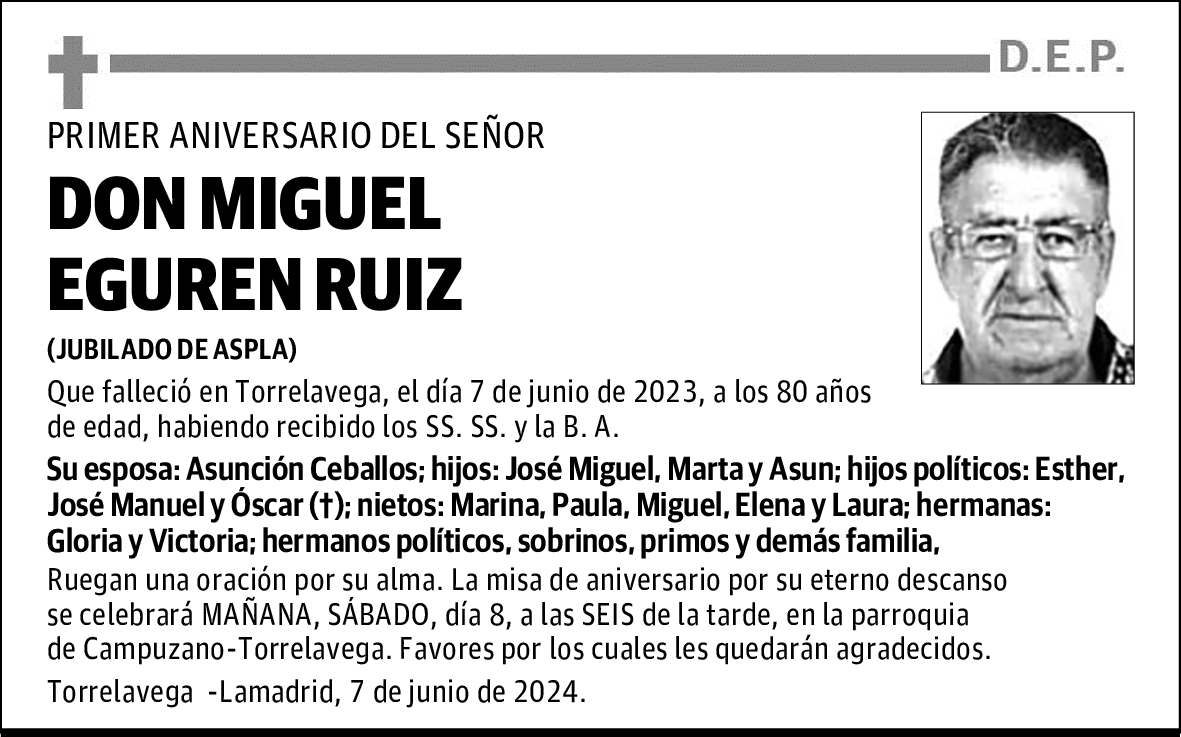 DON MIGUEL EGUREN RUIZ