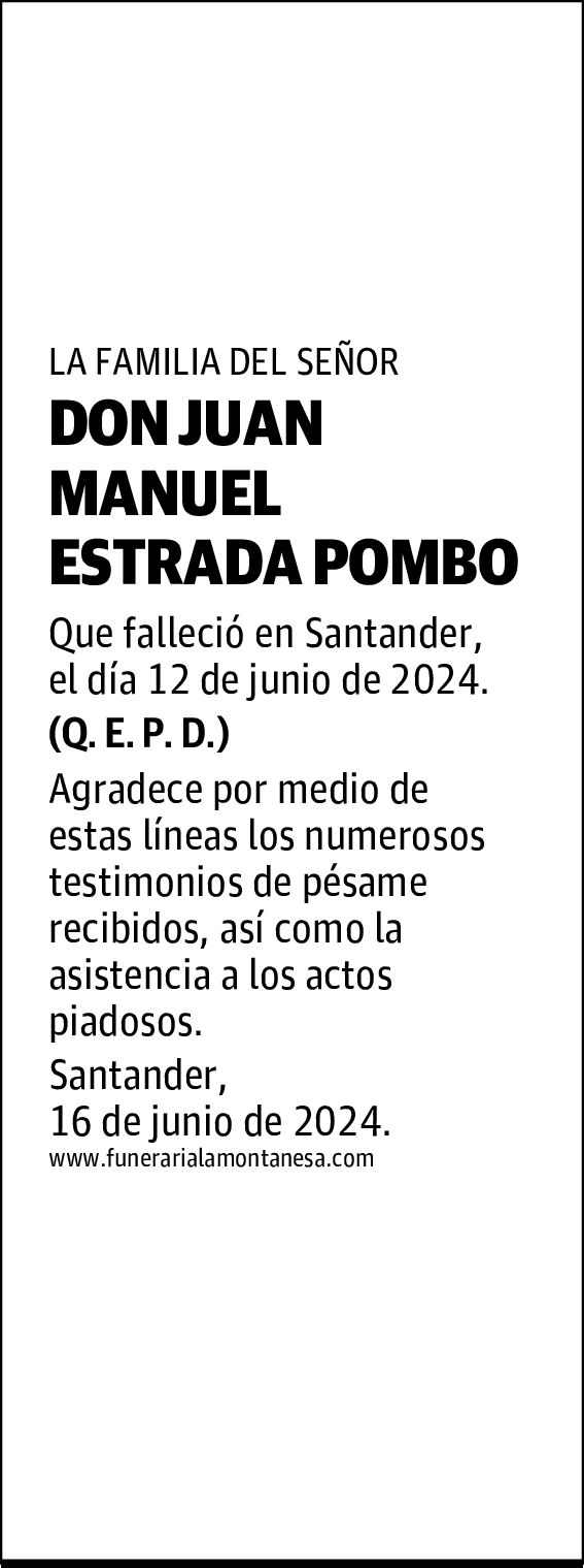 DON JUAN MANUEL ESTRADA POMBO