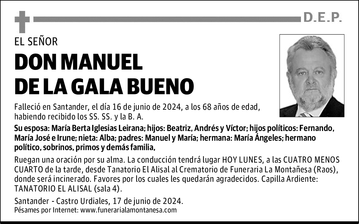 DON MANUEL DE LA GALA BUENO