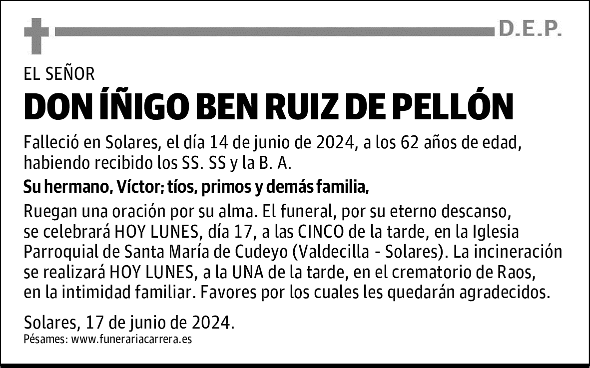 DON ÍÑIGO BEN RUIZ DE PELLÓN