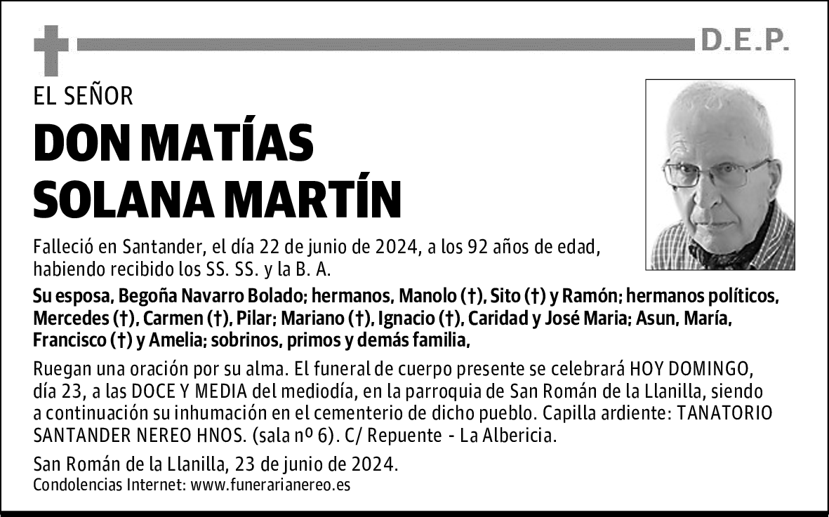 DON MATÍAS SOLANA MARTÍN