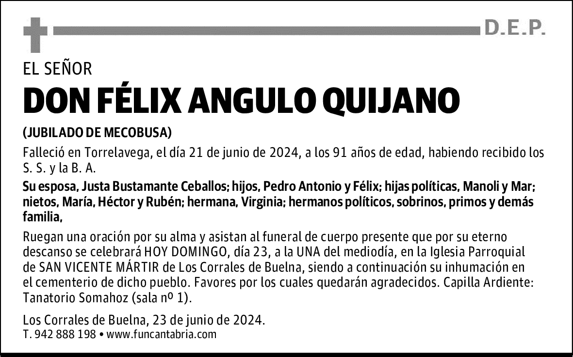 DON FÉLIX ANGULO QUIJANO