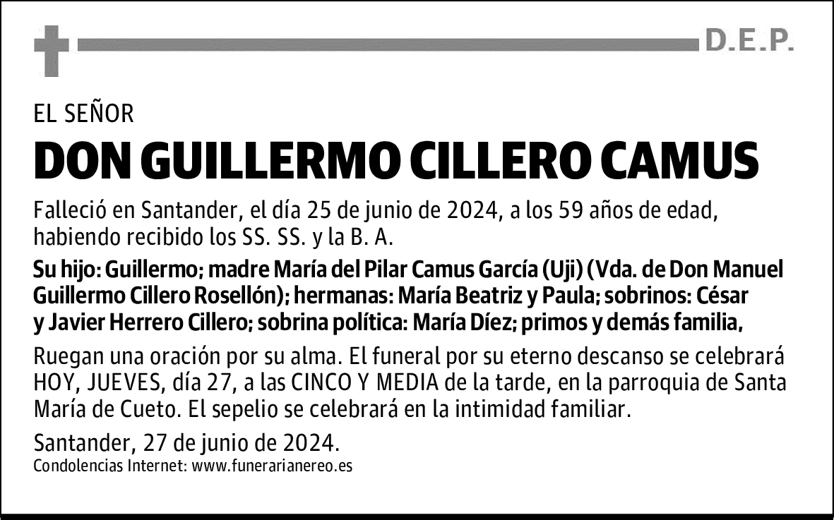DON GUILLERMO CILLERO CAMUS