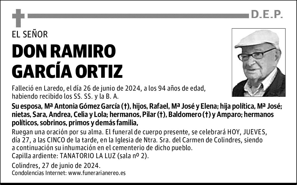 DON RAMIRO GARCÍA ORTIZ
