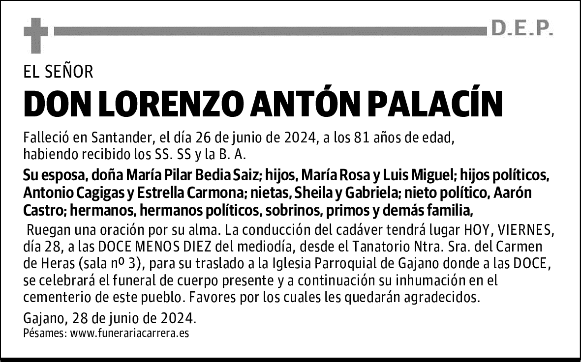 DON LORENZO ANTÓN PALACÍN