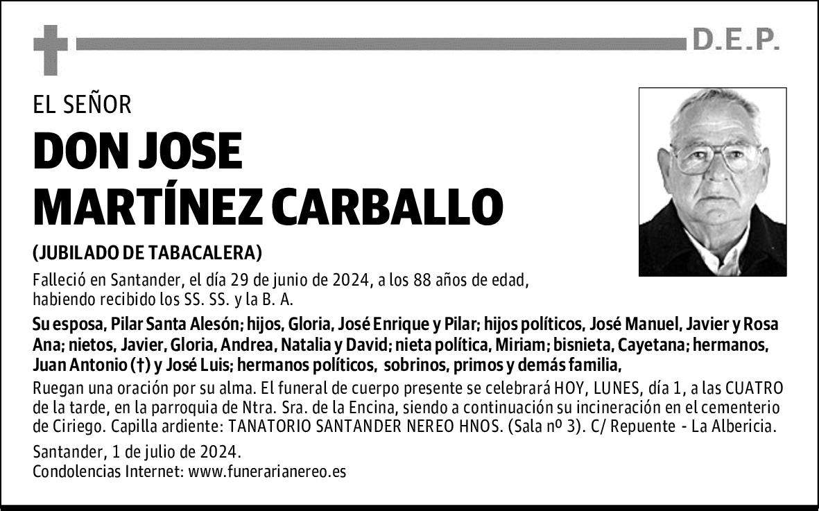 DON JOSE MARTÍNEZ CARBALLO