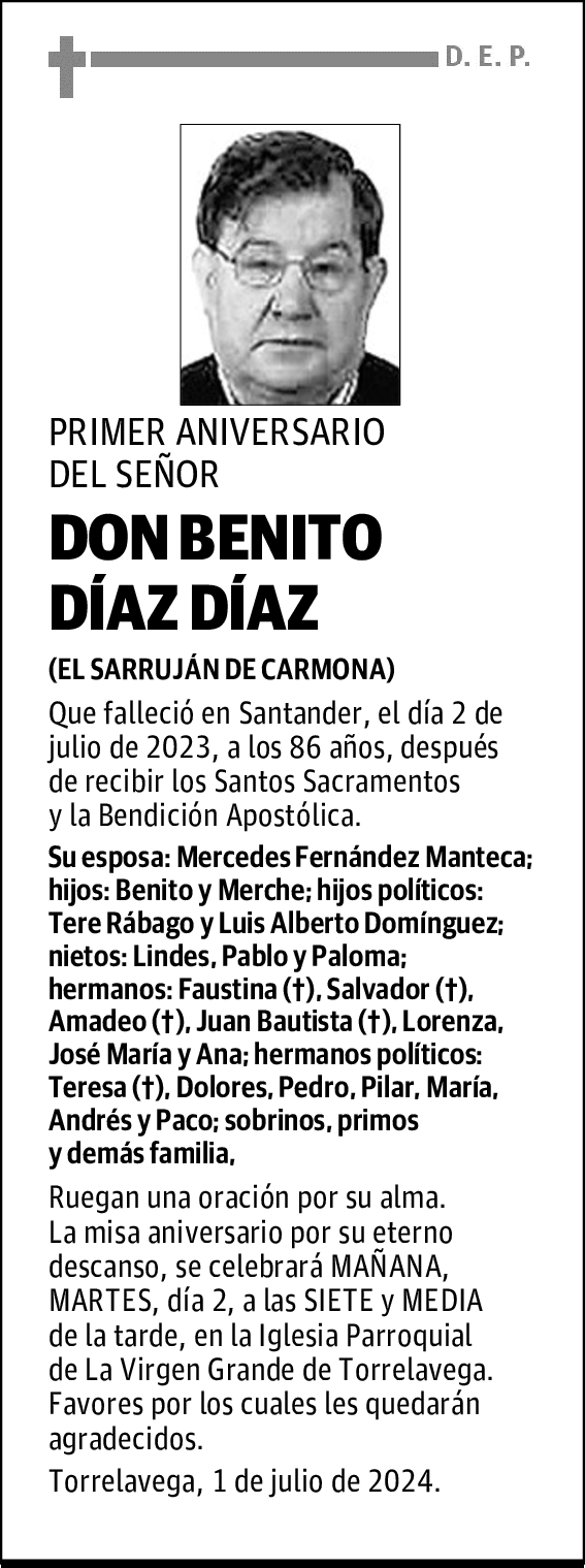 DON BENITO DÍAZ DÍAZ