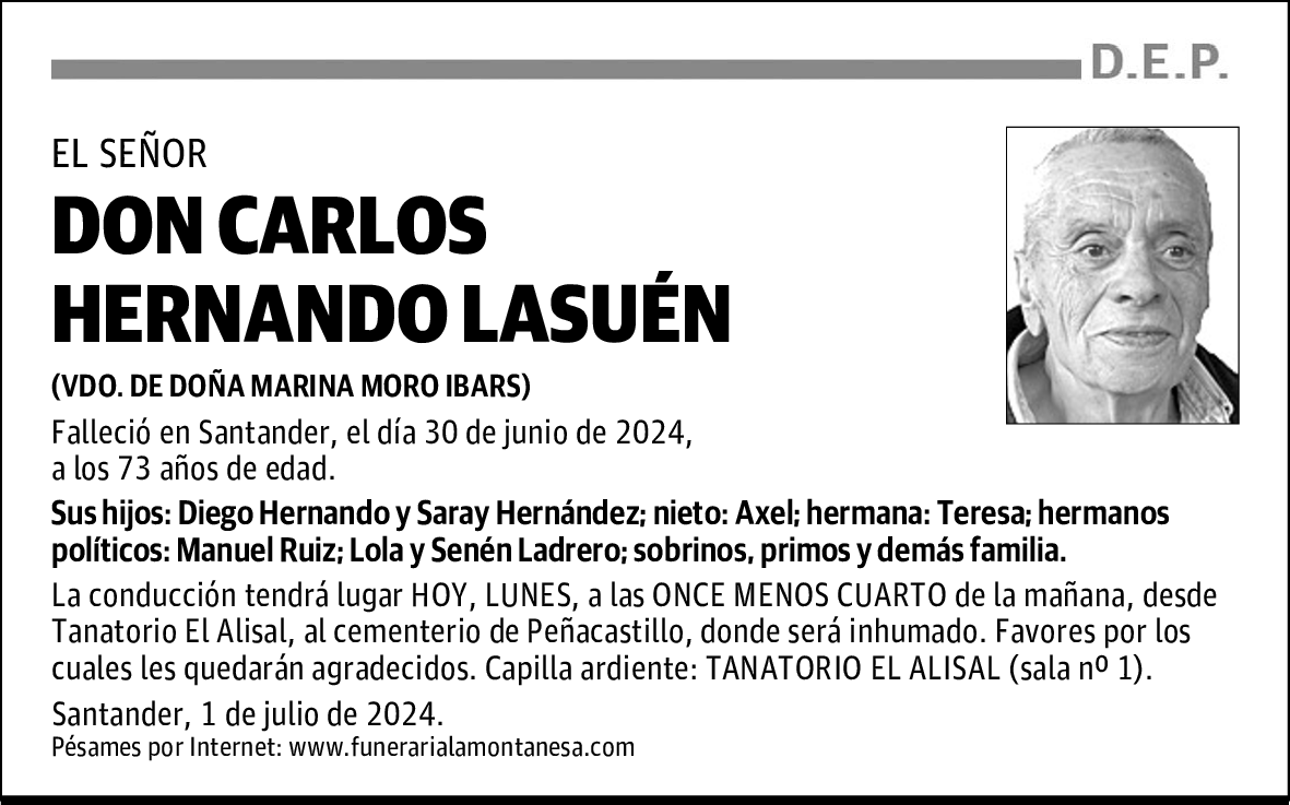 DON CARLOS HERNANDO LASUÉN