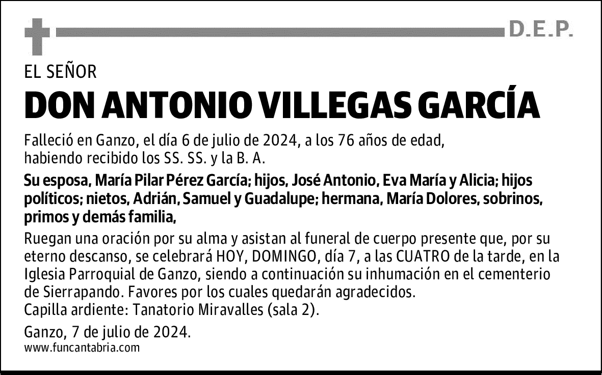 DON ANTONIO VILLEGAS GARCÍA