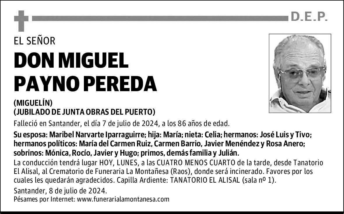 DON MIGUEL PAYNO PEREDA