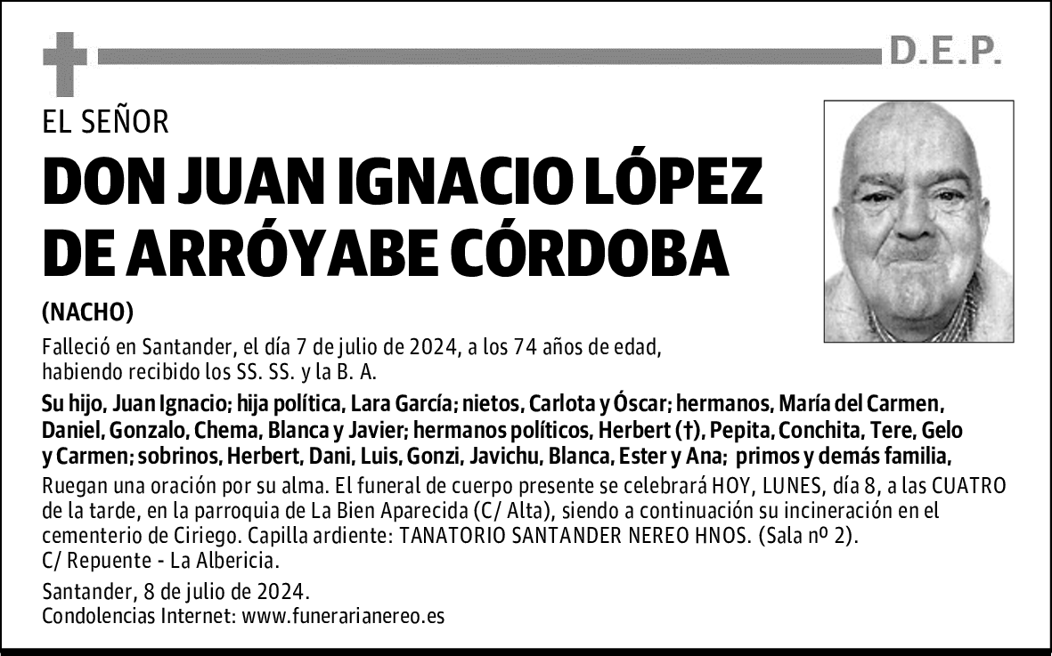 DON JUAN IGNACIO LÓPEZ DE ARRÓYABE CÓRDOBA