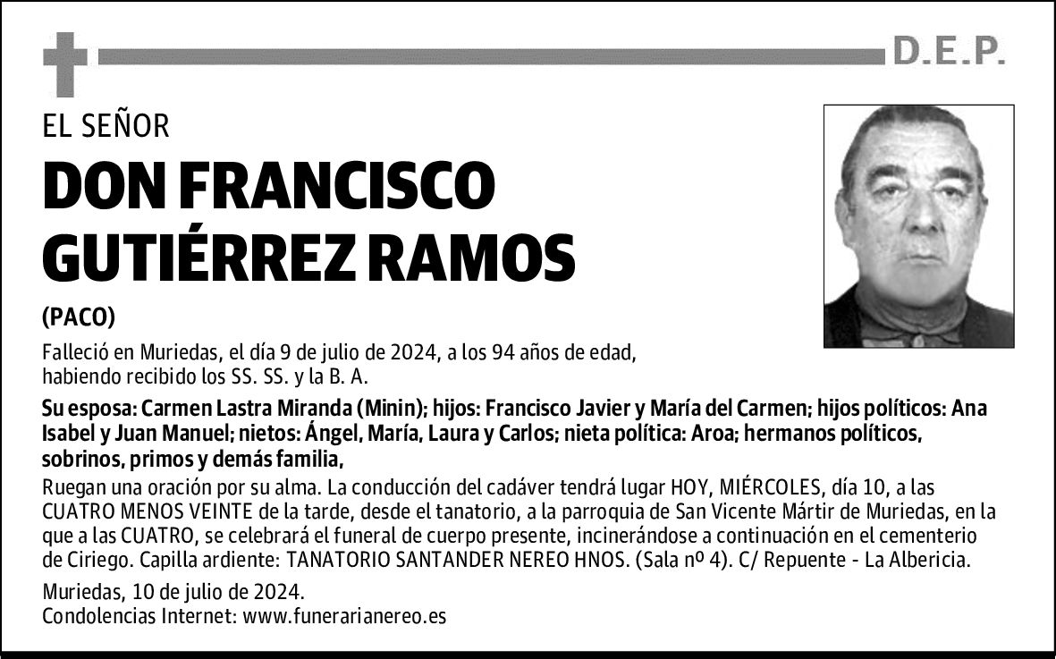 DON FRANCISCO GUTIÉRREZ RAMOS