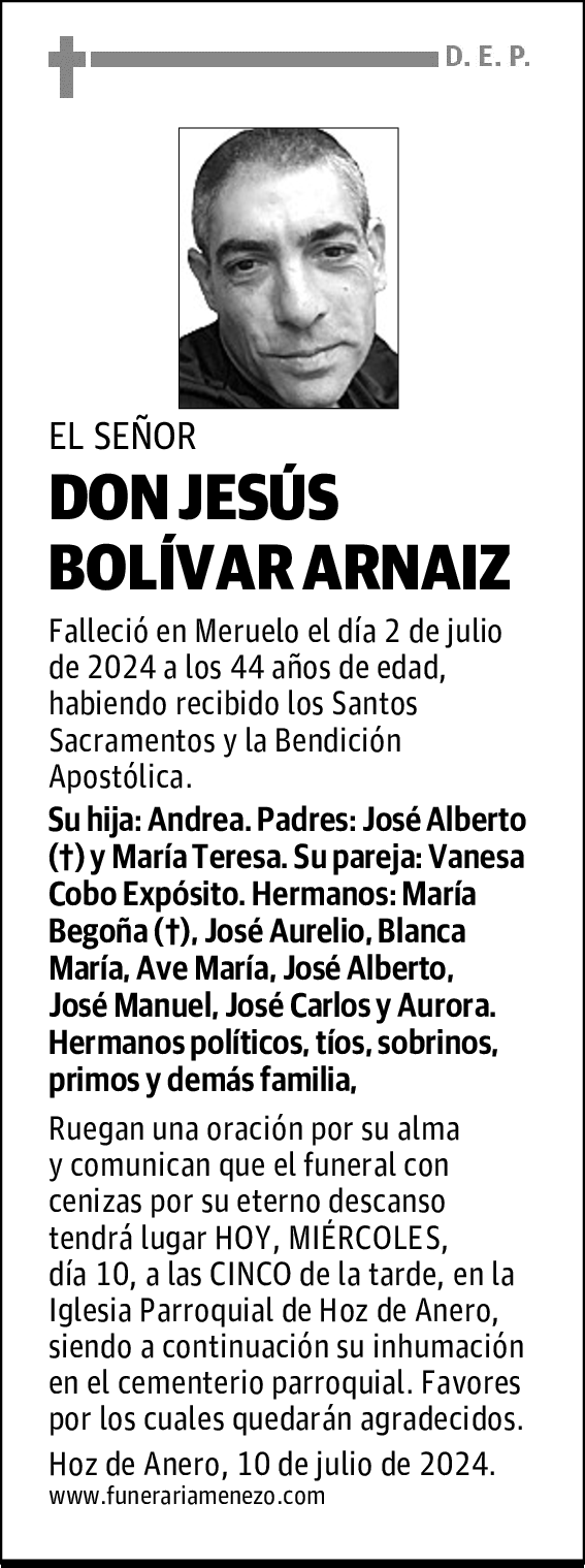 DON JESÚS BOLÍVAR ARNAIZ